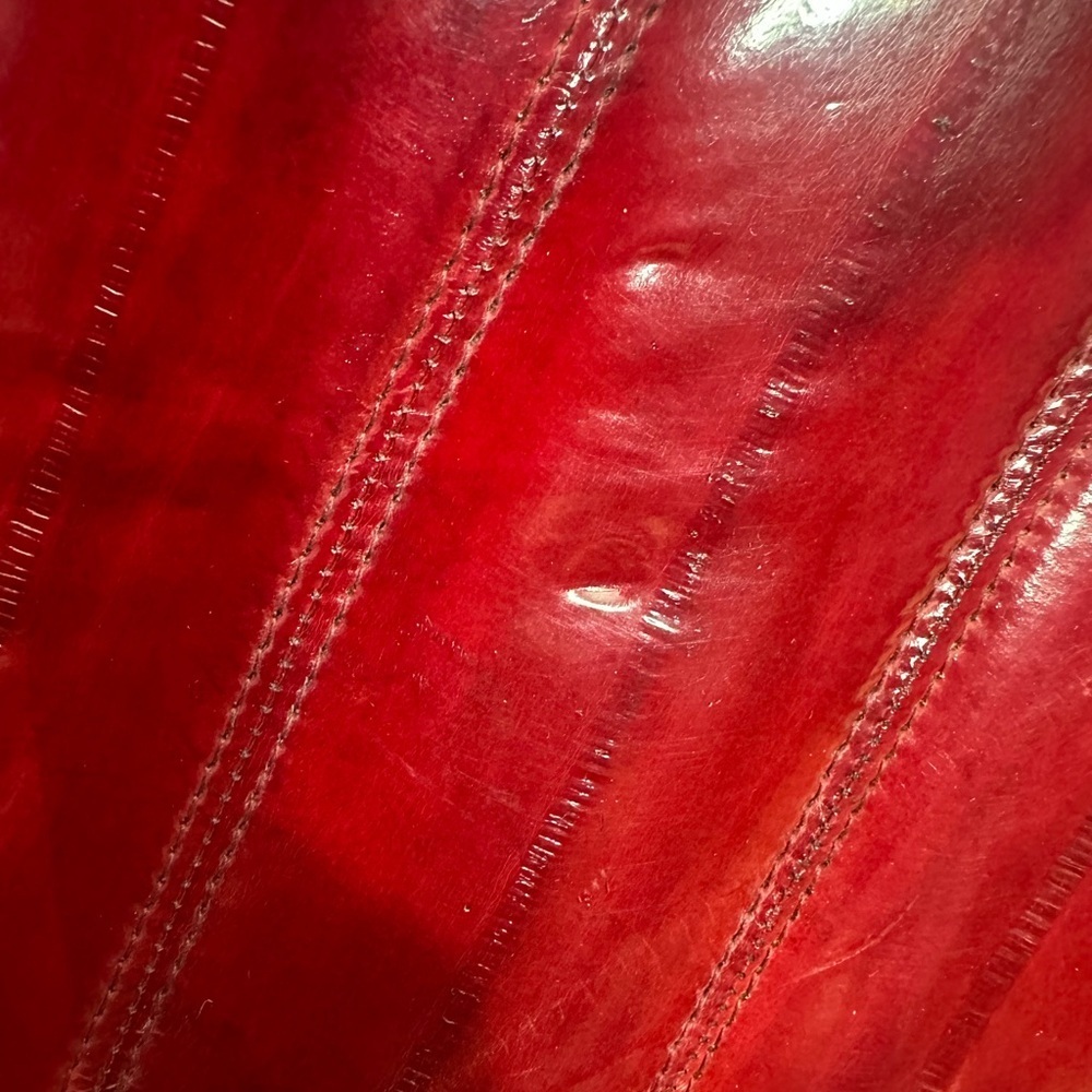 Elegant Burgundy EEL skin vintage Attaché SET - Picture 15 of 15